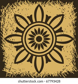 elemento de diseño floreciente de scrapbook