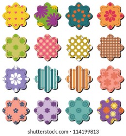 scrapbook flower on white background