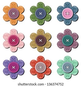 scrapbook flower on white background