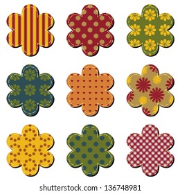scrapbook flower on white background