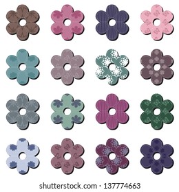 scrapbook flower on white background