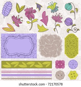 Scrapbook Flower Set