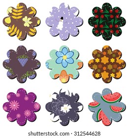 scrapbook flowers on white 
