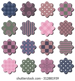 scrapbook flowers on white 