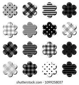 scrapbook flowers on white background 