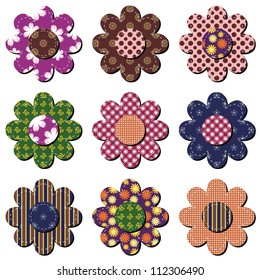 scrapbook flowers on white background