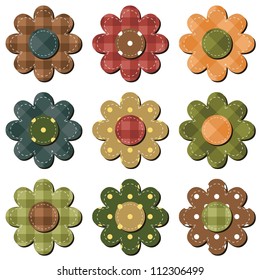 scrapbook flowers on white background