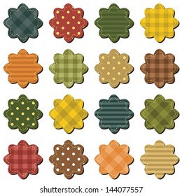 scrapbook flowers on white background