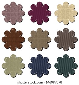 scrapbook flowers on white background