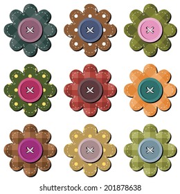 scrapbook flowers on white background