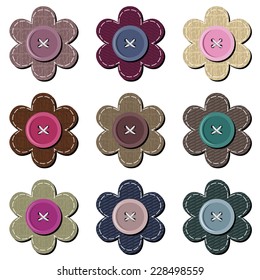 scrapbook flowers on white background