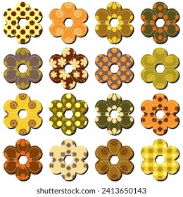 scrapbook flowers on white background