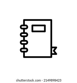 Scrapbook Icon. Line Art Style Design Isolated On White Background