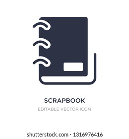 scrapbook icon on white background. Simple element illustration from Miscellaneous concept. scrapbook icon symbol design.