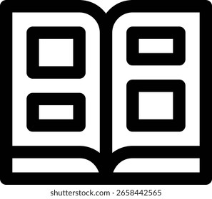 scrapbook icon. Thin Linear Style Design Isolated On White Background