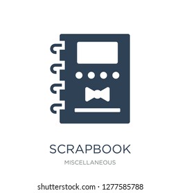 scrapbook icon vector on white background, scrapbook trendy filled icons from Miscellaneous collection, scrapbook vector illustration