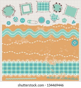 scrapbook kit with cute elements