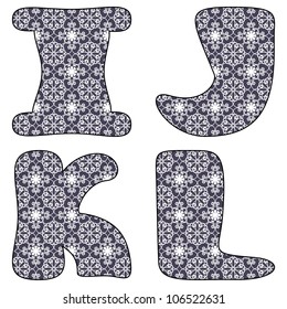 scrapbook lace alphabet letters