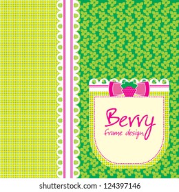 scrapbook lace frame design. vector illustration