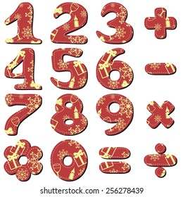 scrapbook numbers on white