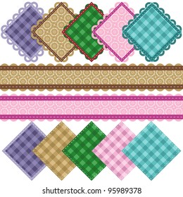 scrapbook objects on white background