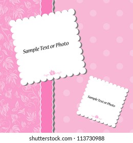 Scrapbook Page With Photo Frames, Vector