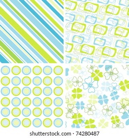 Scrapbook patterns for design, vector illustration