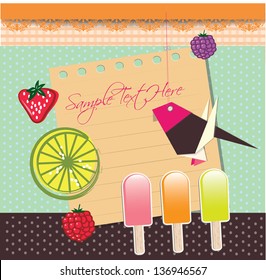 scrapbook, romantic invitation, summer card