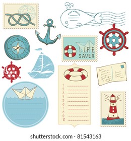 Scrapbook Sea elements