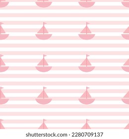 Scrapbook seamless background. Pink baby shower patterns. Cute print with boath