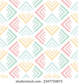 Scrapbook seamless pattern. Baby girl background. Vector. Set baby shower textures with stripe, zigzag. Cute print. Pastel pink illustration. Packing paper. Geometric backdrop.