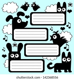 Scrapbook set with cute animals