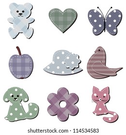 scrapbook set with different objects