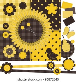 scrapbook set with different objects