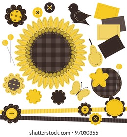 scrapbook set with different objects