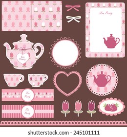 Scrapbook set for tea party