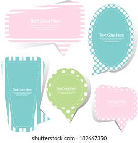 scrapbook speech bubble set