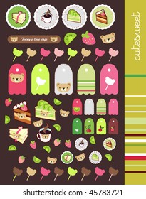 scrapbook stickers and labels set