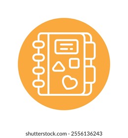 Scrapbook  vector Glyph Cricle Icon.Eps file 10