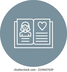 Scrapbook vector icon. Can be used for printing, mobile and web applications.