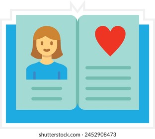 Scrapbook vector icon. Can be used for printing, mobile and web applications.