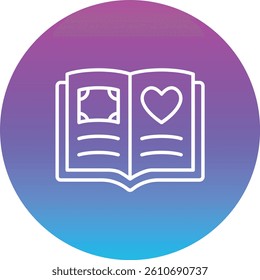 Scrapbook vector icon. Can be used for printing, mobile and web applications.