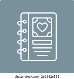 Scrapbook vector icon. Can be used for printing, mobile and web applications.