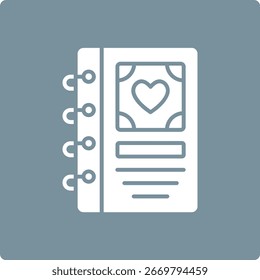 Scrapbook vector icon. Can be used for printing, mobile and web applications.