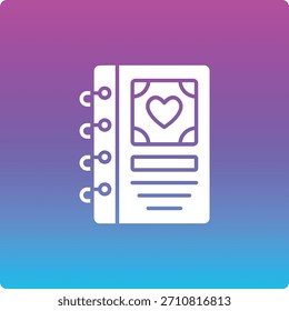 Icono de Vector de Scrapbook. Se puede utilizar para aplicaciones de impresión, móviles y de Web.