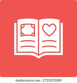 Icono de Vector de Scrapbook. Se puede utilizar para aplicaciones de impresión, móviles y de Web.