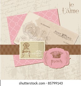 Scrapbook Vintage design elements