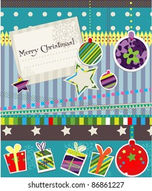  Scrap-booking elements for christmas card