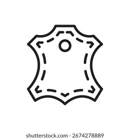 Scrapbooking Leather Outline Icon Vector Illustration