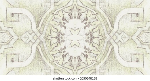 Ornamento de Scrapbooking. Fondo chic de Shabby. Borde vintage ornamental. Patrones de líneas y flores. Ornamento clásico antiguo. Fondo beige texturado